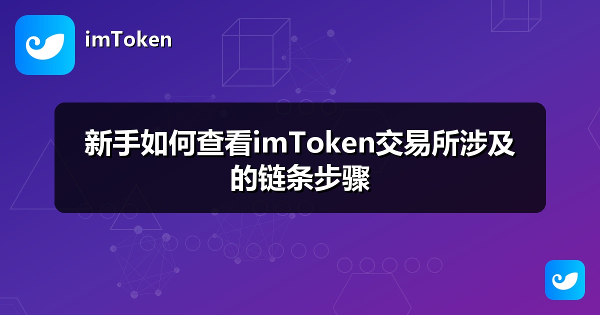 新手如何查看imToken交易所涉及的链条步骤