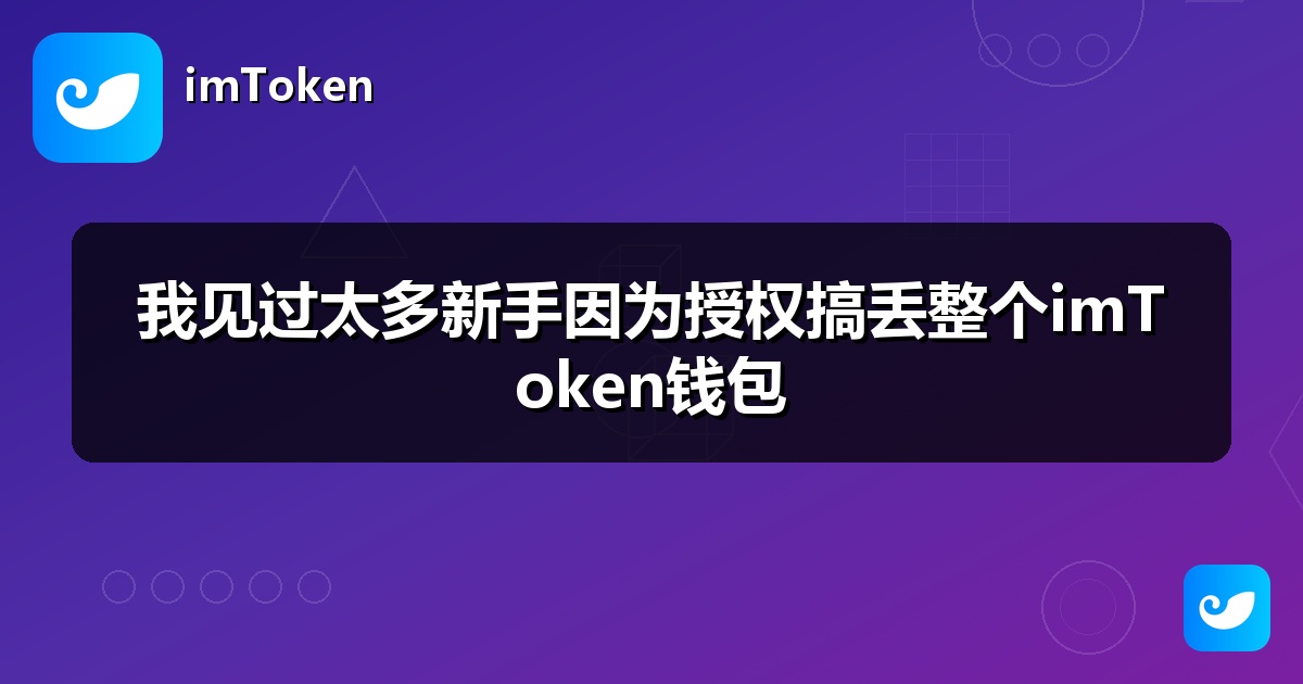 我见过太多新手因为授权搞丢整个imToken钱包