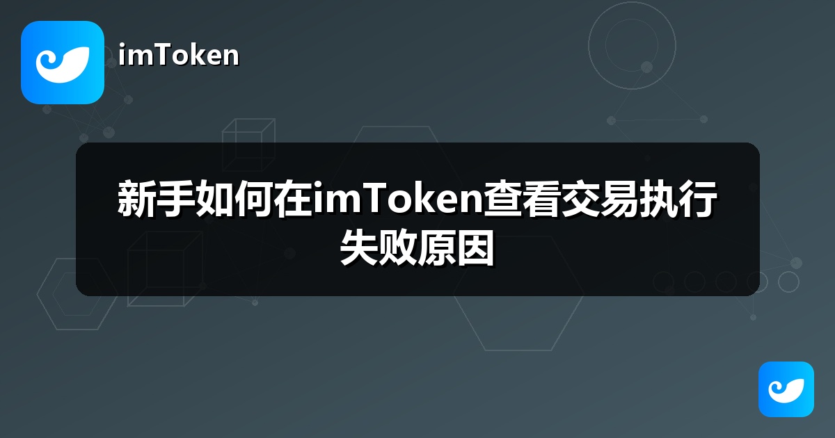 新手如何在imToken查看交易执行失败原因