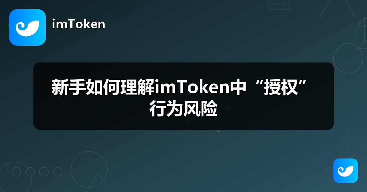新手如何理解imToken中“授权”行为风险