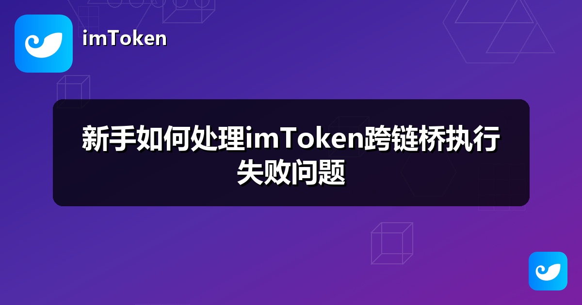 新手如何处理imToken跨链桥执行失败问题